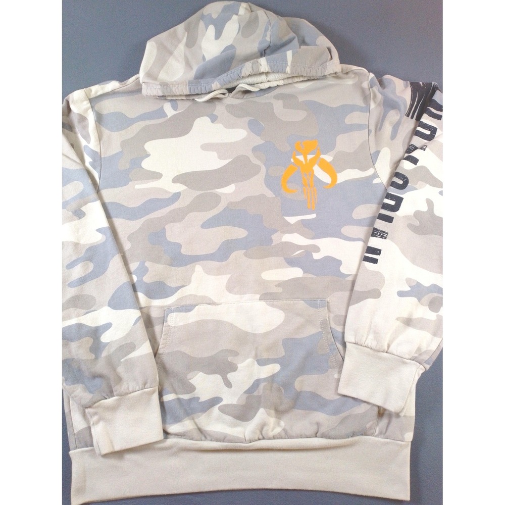Star Wars The Mandalorian Mythosaur Bounty Hoodie Men's Small Multi Camouflage
